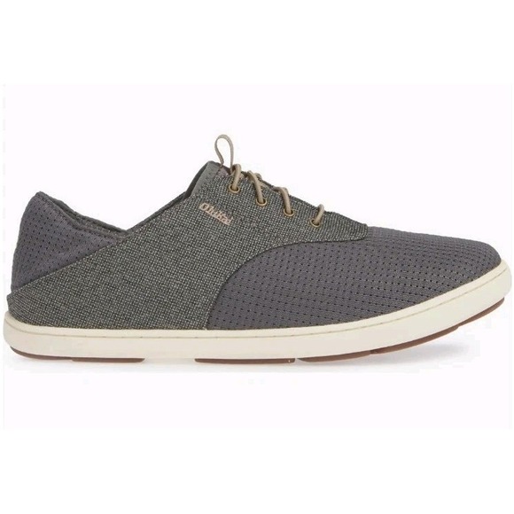 Olukai Nohea Moku Shoes Mens Size 14 Grey Slip On‎ Boat Beach Casual Sneakers